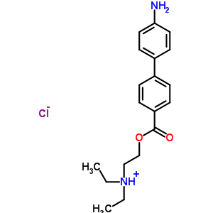 4-氨基-4-联苯羧酸-2-(二乙基氨基)乙酯盐酸盐结构式_63992-36-9结构式