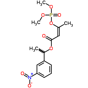 3-(二甲氧基膦氧基)-2-丁酸 α-甲基-m-硝基苄酯结构式_64011-86-5结构式