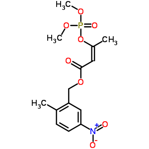 3-(二甲氧基膦氧基)-2-丁酸 2-甲基-5-硝基苄酯结构式_64011-87-6结构式