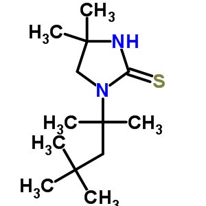 4,4-二甲基-1-(1,1,3,3-四甲基丁基)-2-咪唑啉硫酮结构式_64036-88-0结构式