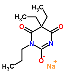 5,5-二乙基-1-丙基-2-钠氧基-4,6(1H,5H)-嘧啶二酮结构式_64038-05-7结构式