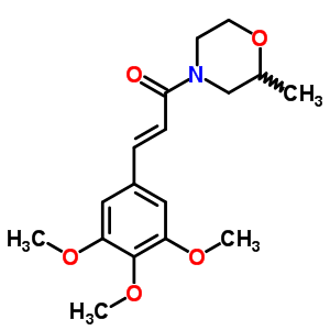 3-甲基-4-[3-(3,4,5-三甲氧基苯基)丙烯]吗啉结构式_64038-99-9结构式