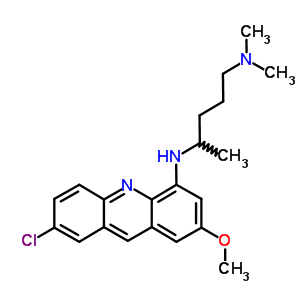 2-Chloro-7-methoxy-n-(4-dimethylamino-1-methylbutyl)acridin-5-amine Structure,64046-82-8Structure