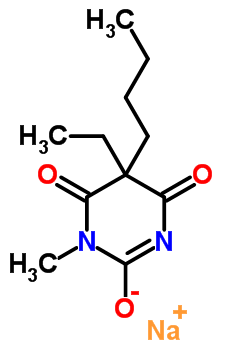 5-丁基-5-乙基-1-甲基-2-钠氧基-4,6(1H,5H)-嘧啶二酮结构式_64058-00-0结构式