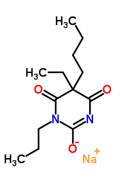 5-丁基-5-乙基-1-丙基-2-钠氧基-4,6(1H,5H)-嘧啶二酮结构式_64058-01-1结构式