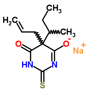 5-烯丙基-5-仲-丁基-2-钠硫基-4,6(1H,5H)-嘧啶二酮结构式_64058-14-6结构式