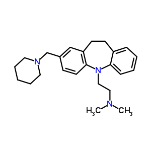 10,11-二氢-N,N-二甲基-2-(1-哌啶基甲基)-5H-二苯[b,f]氮杂卓-5-乙胺结构式_64097-62-7结构式