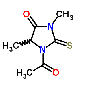 Hydantoin,1-acetyl-3,5-dimethyl-2-thio-, Structure,64143-07-3Structure