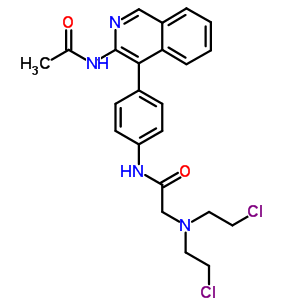 N-[4-[3-(乙酰基氨基)-4-异喹啉]苯基]-2-[双(2-氯乙基)氨基]-乙酰胺结构式_64157-45-5结构式