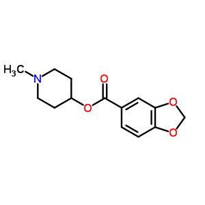 (1-甲基-4-哌啶) 苯并[1,3]二氧代-5-羧酸结构式_64219-74-5结构式