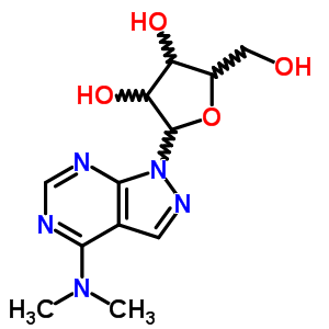 N,N-二甲基-1-b-d-呋核亚硝脲-1H-吡唑并[3,4-d]嘧啶-4-胺结构式_64372-75-4结构式