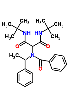 N,N-二-叔丁基-2-(N-(1-苯基乙基)苯酰胺)丙二酰胺结构式_64435-48-9结构式