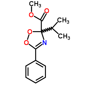 3-(1-甲基乙基)-5-苯基-3H-1,2,4-二噁唑-3-羧酸甲酯结构式_64686-53-9结构式