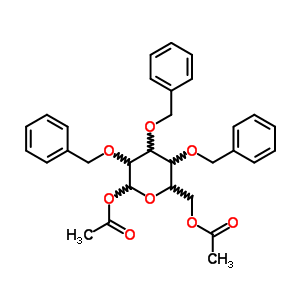 1,6-二-o-乙酰基-2,3,4-三邻苄基-alpha-d-吡喃甘露糖结构式_65556-30-1结构式