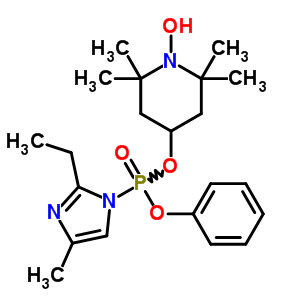 4-[(2-乙基-4-甲基-咪唑-1-基)-苯氧基-膦]氧基-1-羟基-2,2,6,6-四甲基-哌啶结构式_65561-79-7结构式
