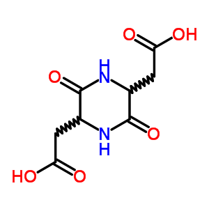 2-[5-(羧基甲基)-3,6-二氧代-哌嗪-2-基]乙酸结构式_6560-37-8结构式