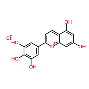 5-(5,7-Dihydroxychromenylium-2-yl)benzene-1,2,3-triol chloride Structure,65618-21-5Structure