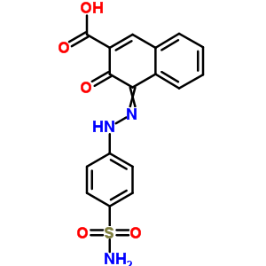 4-((4-(氨基磺酰基)苯基)二氮杂烯)-3-羟基-2-萘酸结构式_65624-36-4结构式
