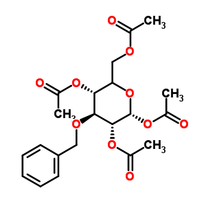 (5Xi)-1,2,4,6-四-O-乙酰基-3-O-苄基-alpha-D-木糖基-吡喃己糖结构式_65827-58-9结构式