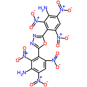 3,3-(1,3,4-噁二唑-2,5-二基)双[2,4,6-三硝基-苯胺结构式_65992-10-1结构式