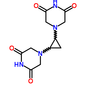 4-[2-(3,5-二氧代哌嗪-1-基)环丙基]哌嗪-2,6-二酮结构式_66054-22-6结构式