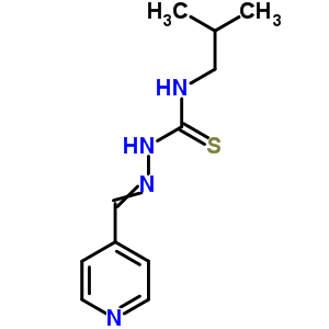 3-(2-甲基丙基)-1-(吡啶-4-基亚甲基氨基)硫代脲结构式_6622-82-8结构式