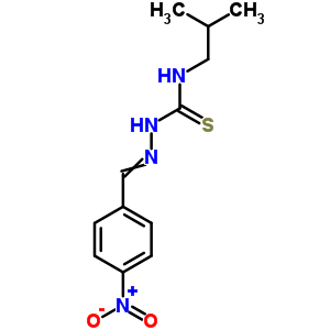 n-(2-甲基丙基)-2-[(4-硝基苯基)亚甲基]-肼硫代甲酰胺结构式_6622-84-0结构式