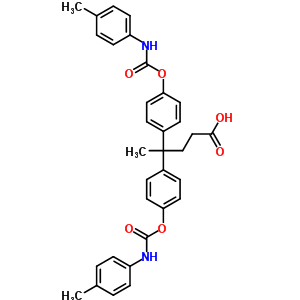 4,4-双[4-[(4-甲基苯基)氨基甲酰氧基]苯基]戊酸结构式_6625-41-8结构式