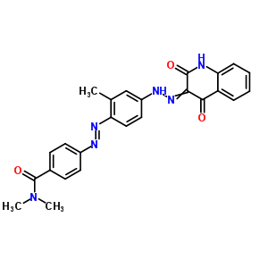 4-((E)-{4-[(e)-(2,4-dihydroxyquinolin-3-yl)diazenyl]-2-methylphenyl}diazenyl)-n,n-dimethylbenzamide Structure,6629-27-2Structure