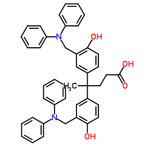 4,4-双[3-[(二苯基氨基)甲基]-4-羟基-苯基]戊酸结构式_6634-57-7结构式