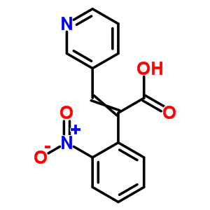 2-(2-硝基苯基)-3-吡啶-3-基-2-丙烯酸结构式_6635-96-7结构式