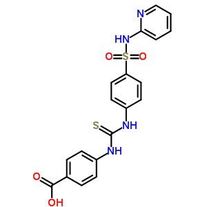 4-[[4-(吡啶-2-基磺酰基)苯基]硫代氨基甲酰氨基]苯甲酸结构式_6637-37-2结构式