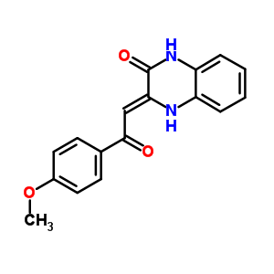 (Z)-3,4-二氢-3-(2-(4-甲氧基苯基)-2-氧代亚乙基)-2(1h)-喹噁啉酮结构式_66394-50-1结构式