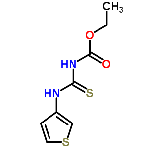 n(噻吩-3-基硫代氨基甲酰)氨基甲酸乙酯结构式