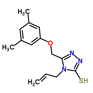 4-烯丙基-5-[(3,5-二甲基苯氧基)甲基]-4H-1,2,4-噻唑-3-硫醇结构式_667413-38-9结构式