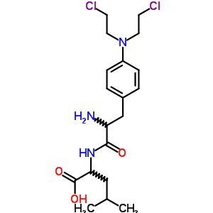 2-[[2-氨基-3-[4-[双(2-氯乙基)氨基]苯基]丙酰基]氨基]-4-甲基-戊酸结构式_66919-98-0结构式