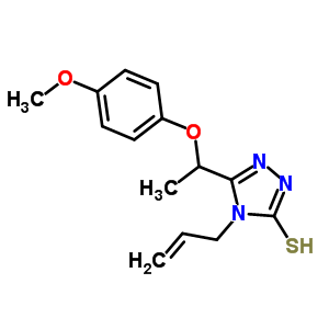 4-烯丙基-5-[1-(4-甲氧基苯氧基)乙基]-4H-1,2,4-噻唑-3-硫醇结构式_669737-43-3结构式