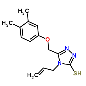 4-烯丙基-5-[(3,4-二甲基苯氧基)甲基]-4H-1,2,4-噻唑-3-硫醇结构式_669740-12-9结构式
