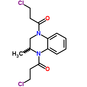 (9CI)-1,4-双(3-氯-1-氧代丙基)-1,2,3,4-四氢-2-甲基-喹噁啉结构式_6699-48-5结构式