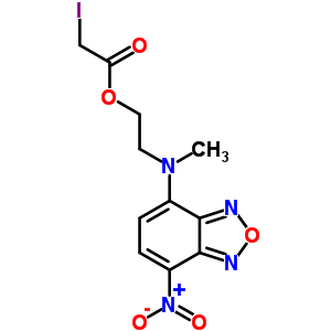 2-碘-乙酸 2-[甲基(7-硝基-2,1,3-苯并恶二唑-4-基)氨基]乙基酯结构式_67013-48-3结构式