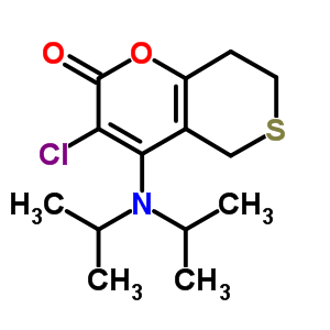 4-[双(1-甲基乙基)氨基]-3-氯-7,8-二氢-2H,5H-硫代吡喃并[4,3-b]吡喃-2-酮结构式_67046-39-3结构式