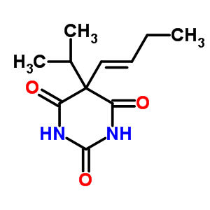 5-(1-丁烯)-5-异丙基巴比妥酸结构式_67050-04-8结构式