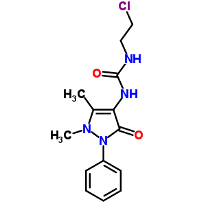 N-(2-氯乙基)-N-(2,3-二氢-1,5-二甲基-3-氧代-2-苯基-1H-吡唑-4-基)-脲结构式_67736-67-8结构式