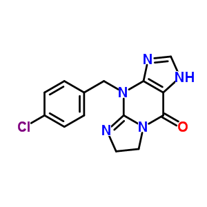 4-[(4-氯苯基) 甲基]-1,4,6,7-四氢-9H-咪唑并[1,2-a]嘌呤-9-酮结构式_68020-42-8结构式