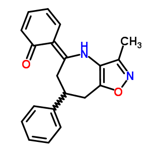2-(7,8-二氢-3-甲基-7-苯基-6H-异噁唑并[4,5-b]氮杂革-5-基)-苯酚结构式_68257-80-7结构式