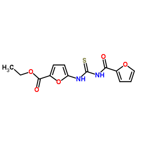 5-(呋喃-2-羰基硫代氨基甲酰氨基)呋喃-2-羧酸乙酯结构式_68967-41-9结构式