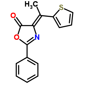 (4Z)-2-苯基-4-(1-噻吩-2-基亚乙基)-1,3-噁唑-5-酮结构式_69015-84-5结构式