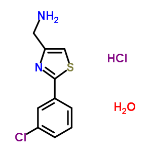 4-(氨基甲基)-2-(3-氯苯基)-1,3-噻唑盐酸盐水合物结构式_690632-12-3结构式