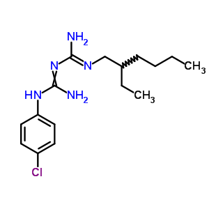 1-(4-氯苯基)-2-(n-(2-乙基己基)甲脒基)胍结构式_69232-04-8结构式
