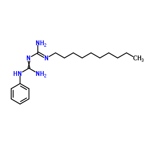 n-[(decyl氨基)亚氨基甲基]-n-苯基-胍结构式_69232-09-3结构式